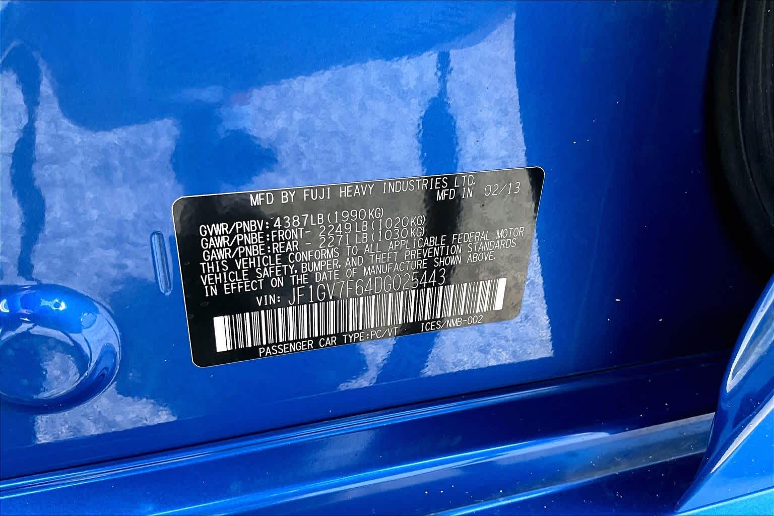 2013 Subaru Impreza WRX