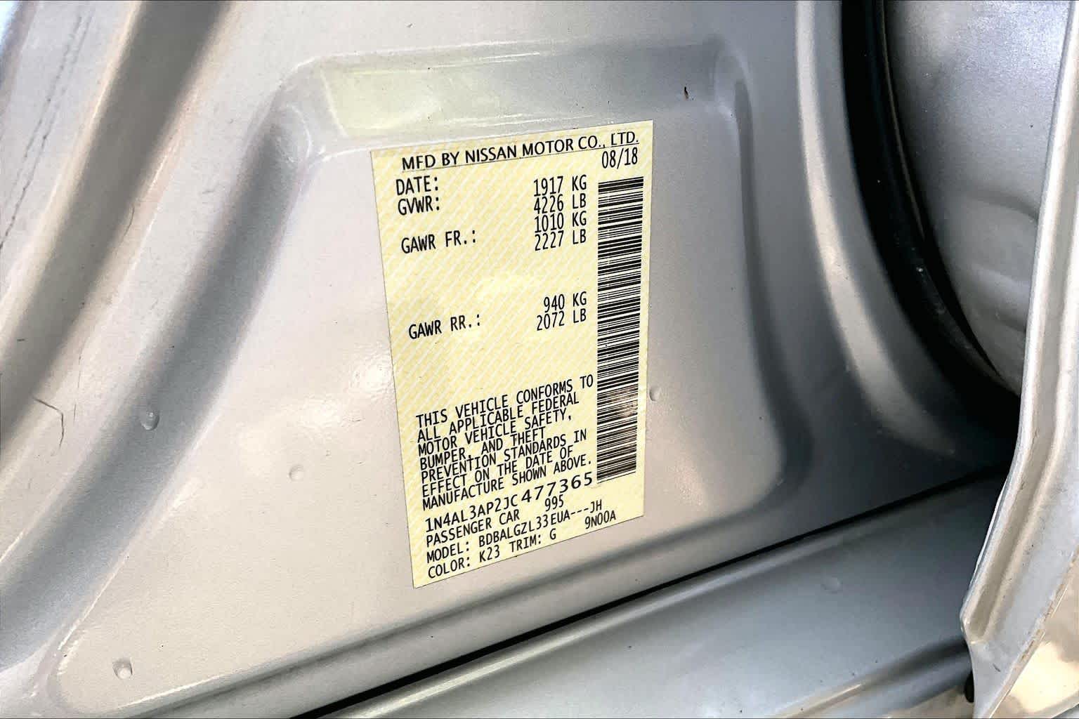 2018 Nissan Altima